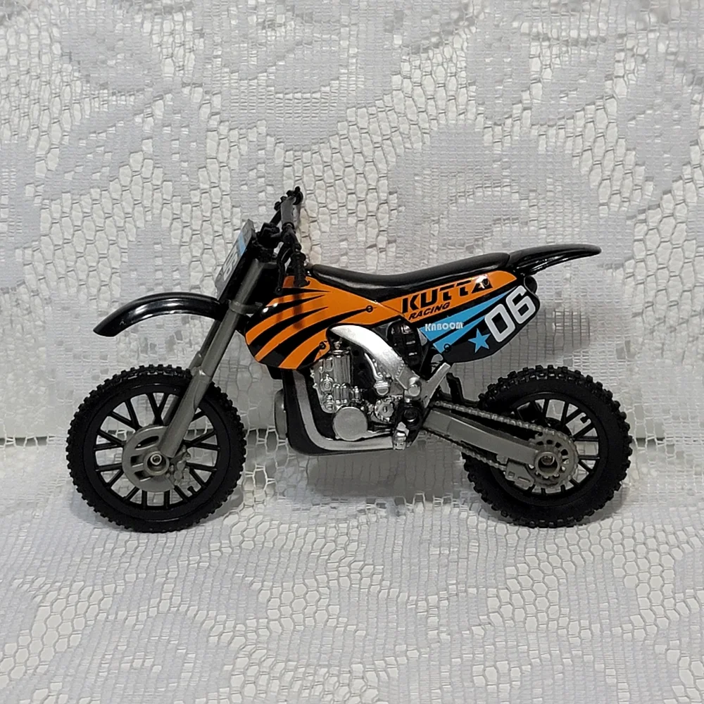 Kutta Racing Kids Toy Motorcycle Model  Black and Orange with Blue Star 3603KT01